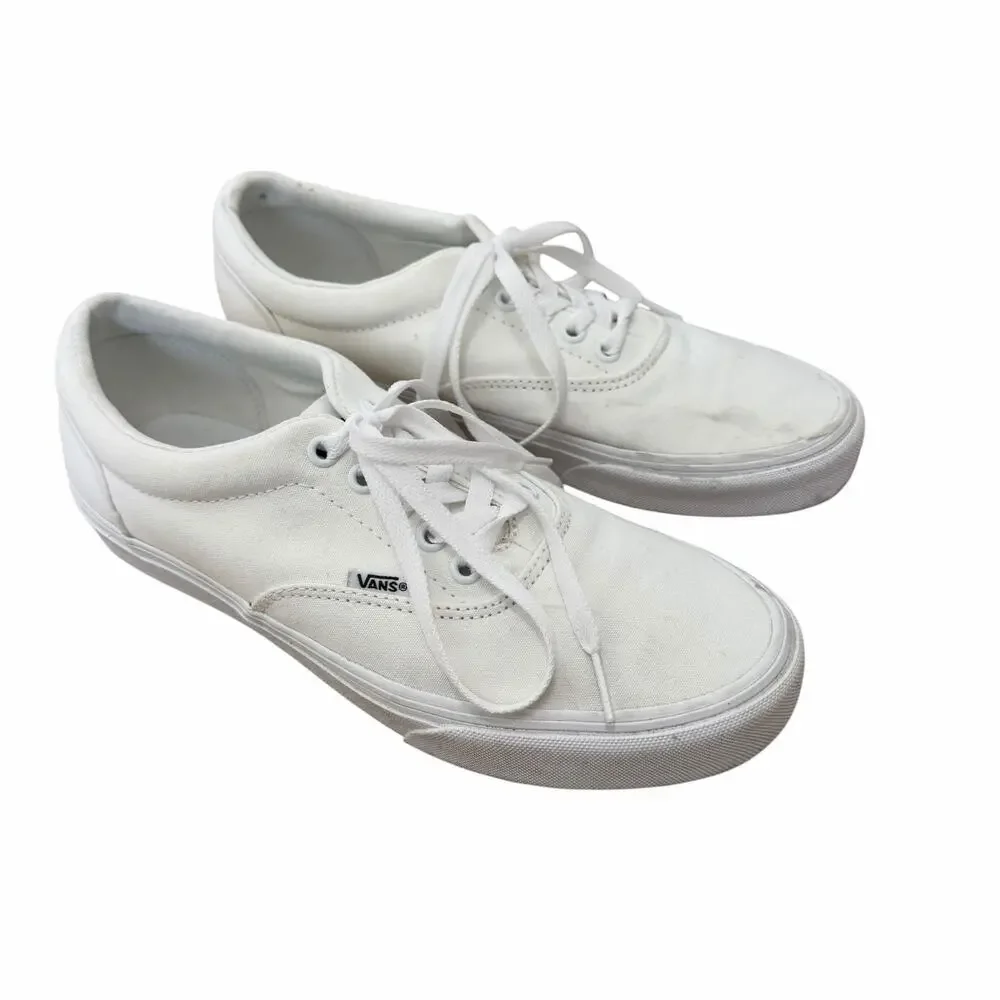 Vans White Low Top Sneakers Sz 8 Men